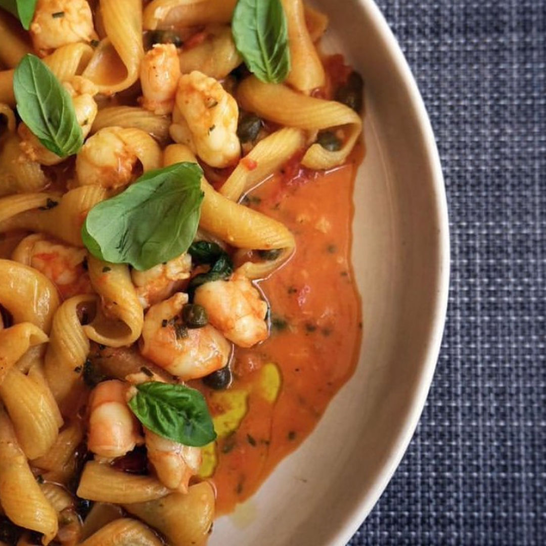 Cavatelli and Pink Argentina Shrimp at Lowood