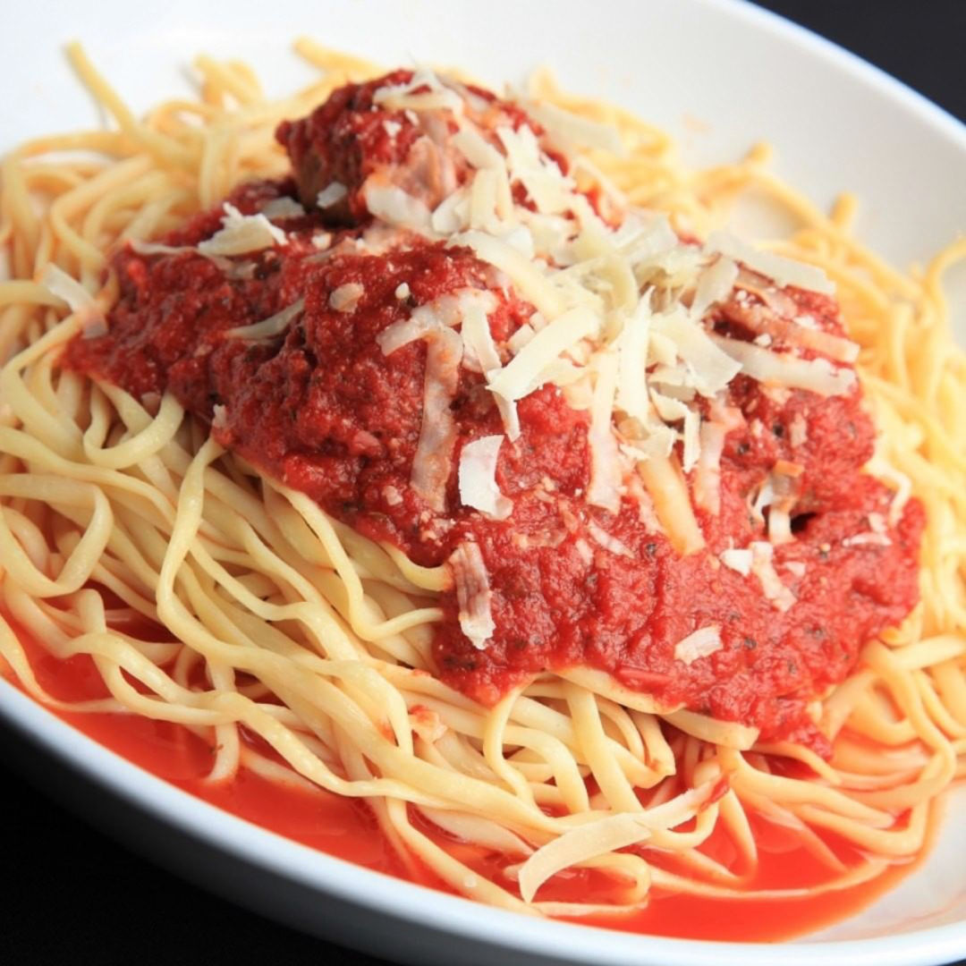 Spaghetti with Marinara and Meatballs at Ti Amo