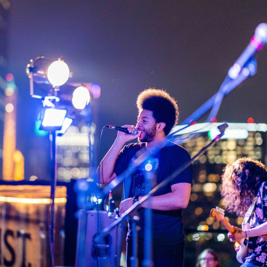 Rapper on stage at World Culture Music Festival 2021